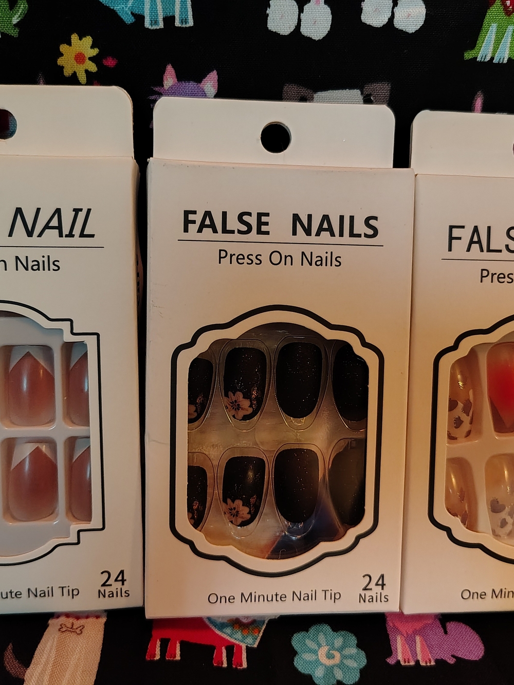 Press-On Nails - 3 Packages Of 24 Nails